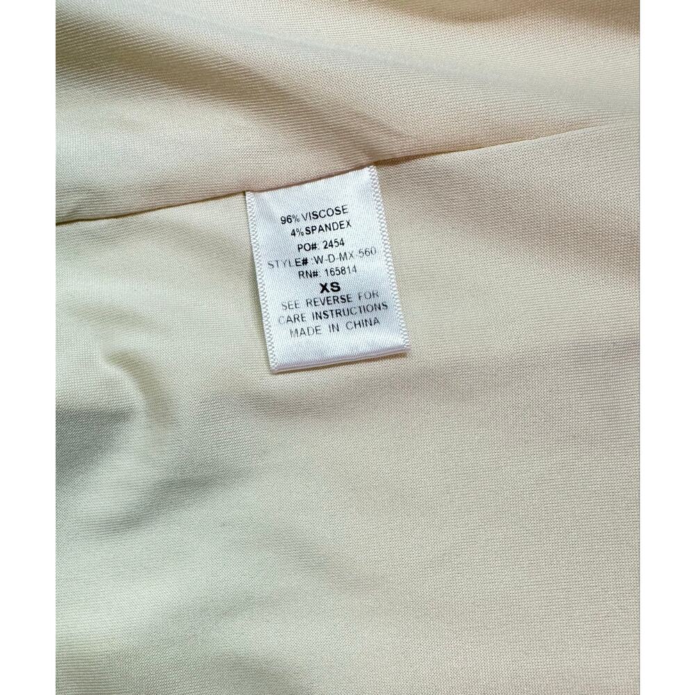 JLUXLABEL Brenna Cream Ruffle Rosette Cold Shoulder Maxi Dress Size XS - Picture 13 of 13